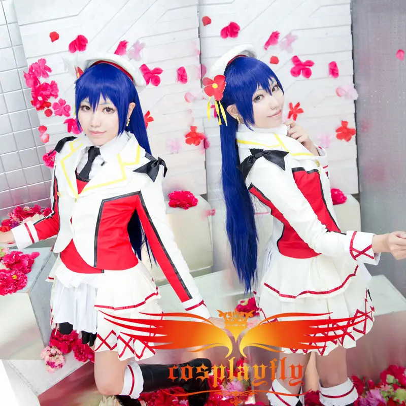 Аниме Love Live! Школьный костюм для косплея Umi Sonoda сезон 2 сексуальное летнее платье