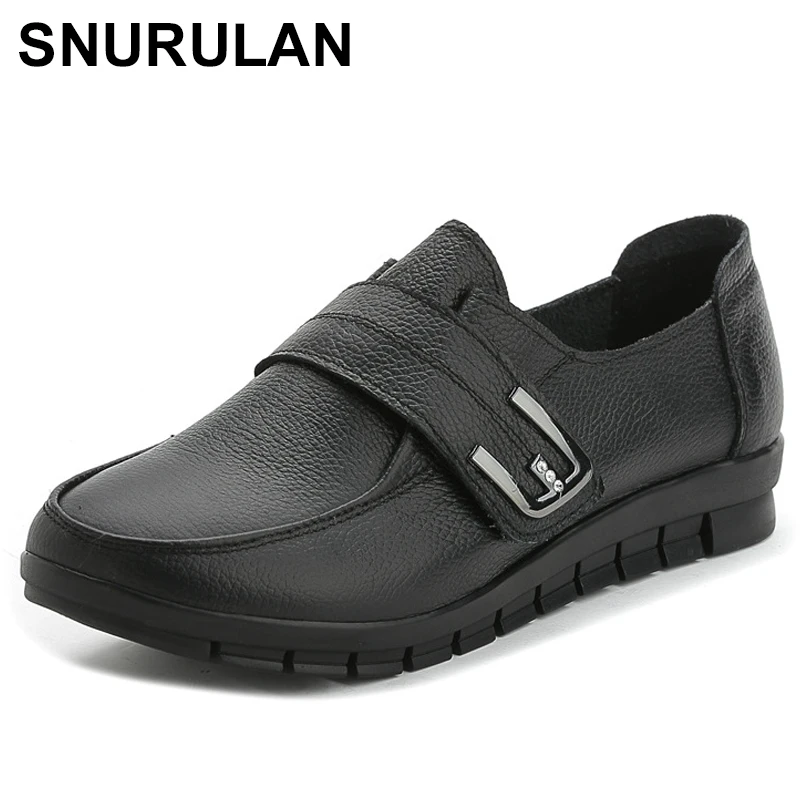 SNURULAN Spring Mother shoes soft soles comfortable women's shoes elderly large size flat Fashion Leather black Ladies ShoesE546
SNURULAN Spring Mother shoes soft soles comfortable women's shoes elderly large size flat Fashion Leather black Ladies ShoesE546