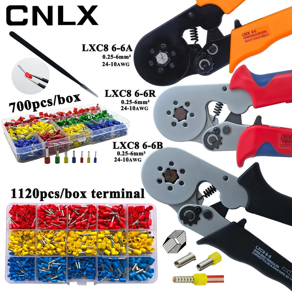 LXC8 6-6R crimping pliers electronic tubular terminal box mini brand pliers tool LXC8 0.25-6mm2 23-10AWG carbon steel electrical
LXC8 6-6R crimping pliers electronic tubular terminal box mini brand pliers tool LXC8 0.25-6mm2 23-10AWG carbon steel electrical
