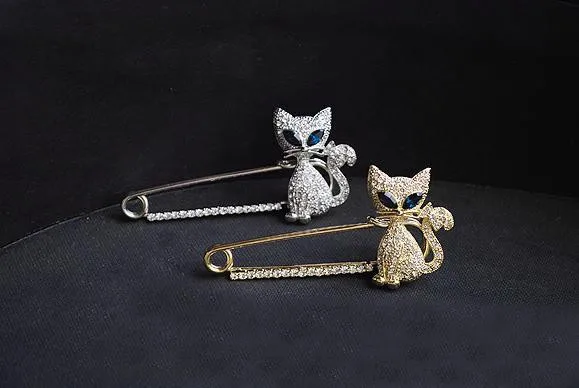 Free shipping Nice Fashion Jewelry gold Animal Brooch,Green Eye Crystal Cat Brooches
Free shipping Nice Fashion Jewelry gold Animal Brooch,Green Eye Crystal Cat Brooches
