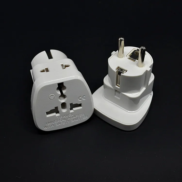 

10pcs/lot 1to2 Electrical socket US/AU/EU/UK to Germany Converter Household Plugs Wall Power Outlet Sockets with safety door