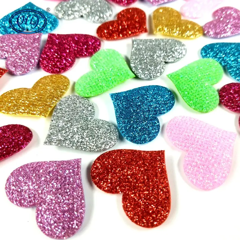 HL 35mmx30mm 30PCS/lot Glitter Padded Heart Felt Patches Appliques For Clothes Sewing Supplies DIY Hair Bow Wedding Decoration
HL 35mmx30mm 30PCS/lot Glitter Padded Heart Felt Patches Appliques For Clothes Sewing Supplies DIY Hair Bow Wedding Decoration