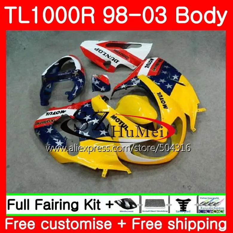 Yellow white Body For SUZUKI TL1000 R TL 1000 R TL1000R 98 99 00 01 02 03 41SH6 TL 1000R 1998 1999 2000 2001 2002 2003 Fairings
Yellow white Body For SUZUKI TL1000 R TL 1000 R TL1000R 98 99 00 01 02 03 41SH6 TL 1000R 1998 1999 2000 2001 2002 2003 Fairings