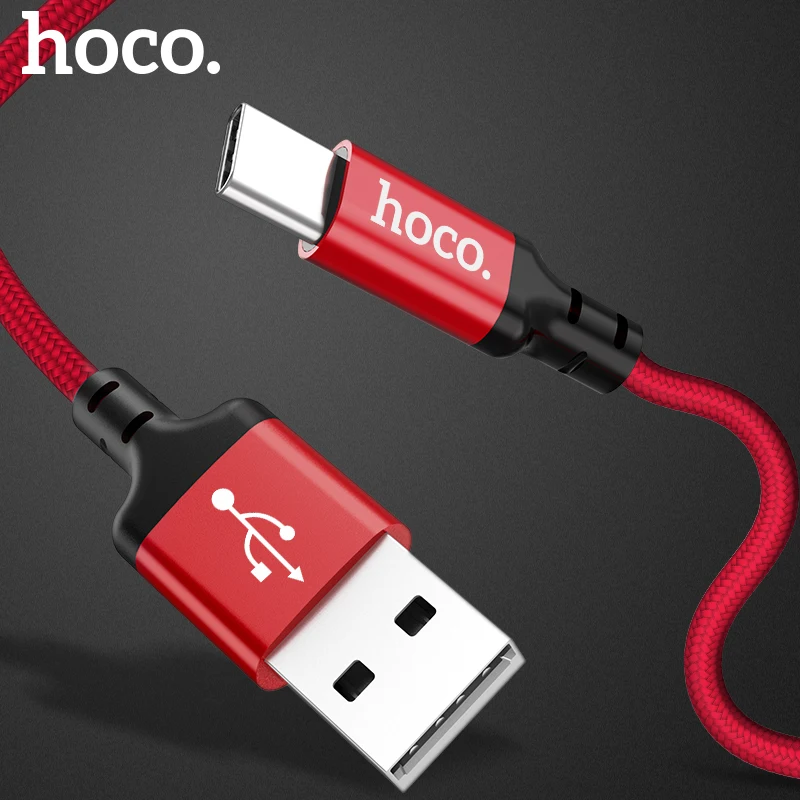 HOCO оригинальный usb type C кабель 2A USB передачи данных для быстрой зарядки Кабель