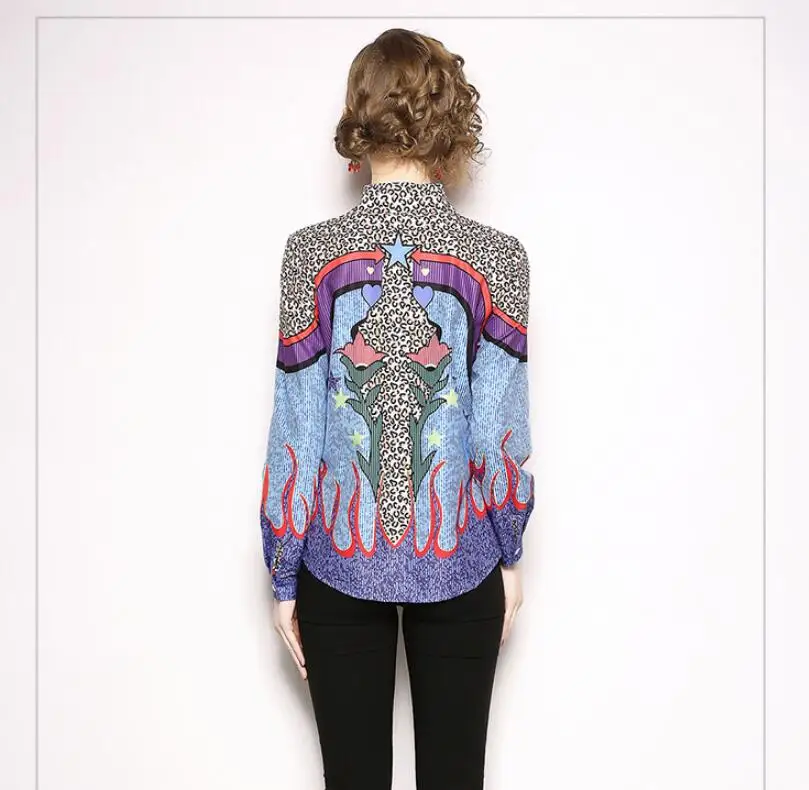Spring summer women's long sleeve leopard print shirt female european fashion casual loose chic shirt blouse TB926
Spring summer women's long sleeve leopard print shirt female european fashion casual loose chic shirt blouse TB926