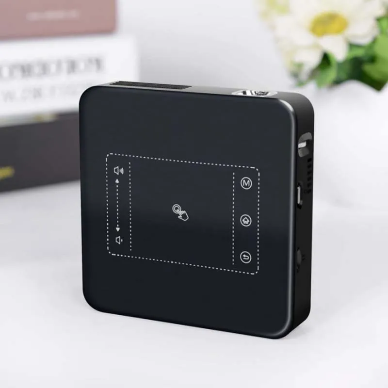 Карманный мини проектор WZATCO D13 Android 7 1 4K Smart Pico DLP портативный светодиодный Wi Fi со