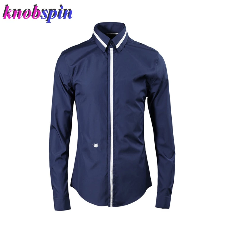 Little Bee Embroidery Men's Business Shirt 2019 Slim Casual Chemise homme long sleeve Turn-down collar 80% Cotton men shirts
Little Bee Embroidery Men's Business Shirt 2019 Slim Casual Chemise homme long sleeve Turn-down collar 80% Cotton men shirts