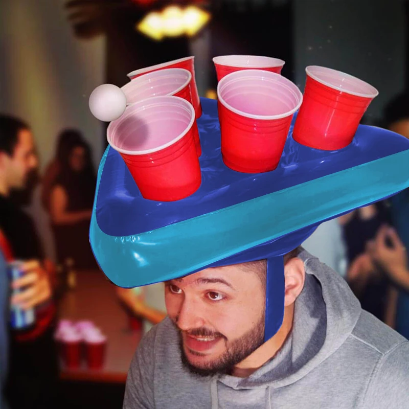 Inflatable Beer Pong Hat Game Water Sports Pong Head Swimming Pool Game Toys for Adult Kids
Inflatable Beer Pong Hat Game Water Sports Pong Head Swimming Pool Game Toys for Adult Kids