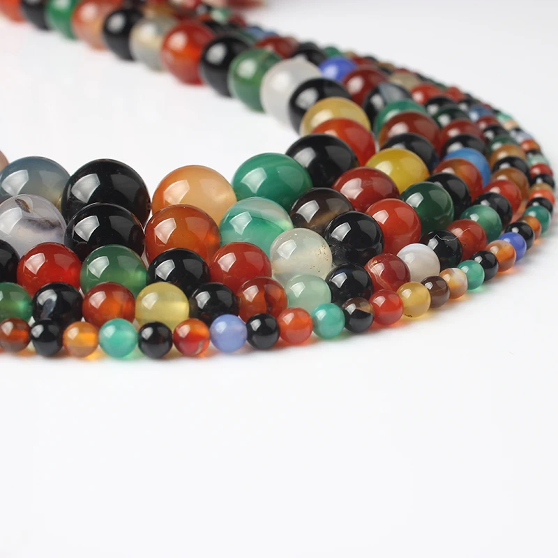 Natural Stone Multicolor Agates Beads Round Gem Loose 15" Strand 4 6 8 10 12 MM Beads for Jewelry Making DIY Bracelets Necklaces
Natural Stone Multicolor Agates Beads Round Gem Loose 15" Strand 4 6 8 10 12 MM Beads for Jewelry Making DIY Bracelets Necklaces