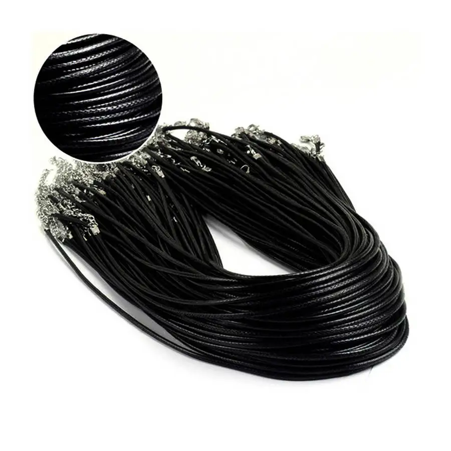 Wholesale 100pc/lot DIY Black Leather Chain Necklace Women Handmade Wax Cord Rope Necklace For DIY Jewelry Making Accessories 
Wholesale 100pc/lot DIY Black Leather Chain Necklace Women Handmade Wax Cord Rope Necklace For DIY Jewelry Making Accessories