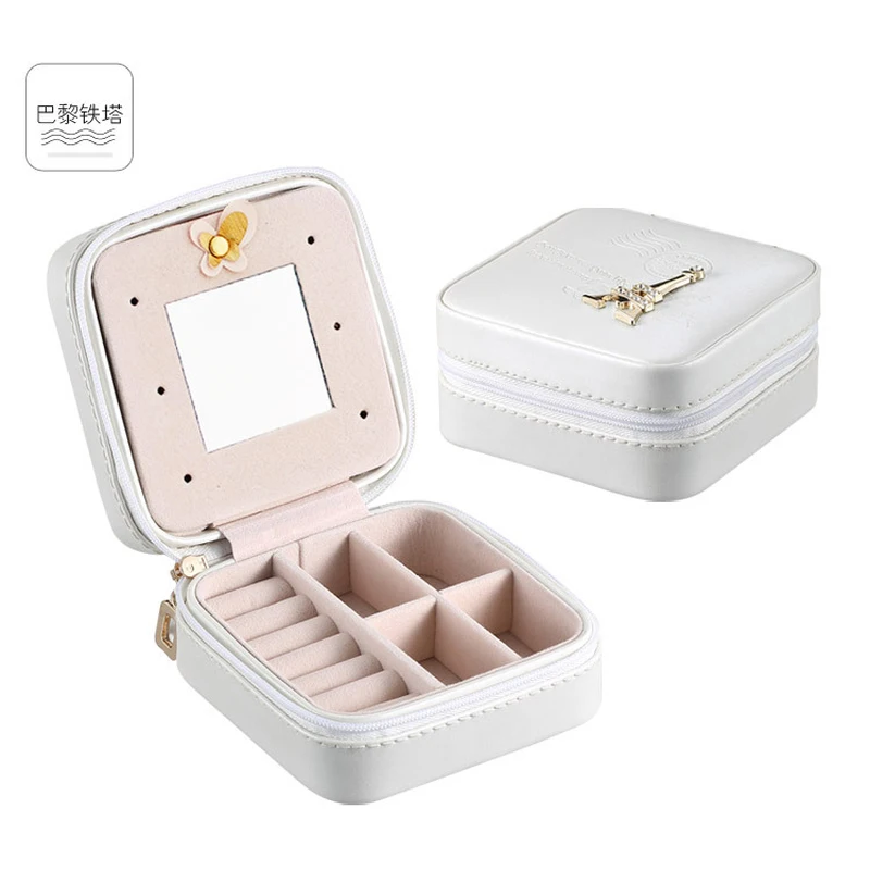 Korean Creative Jewelry Box Organizer Travels Portable Leather Ring Bracelet Earring Display Storage Drawer Box Case with Mirror
Korean Creative Jewelry Box Organizer Travels Portable Leather Ring Bracelet Earring Display Storage Drawer Box Case with Mirror