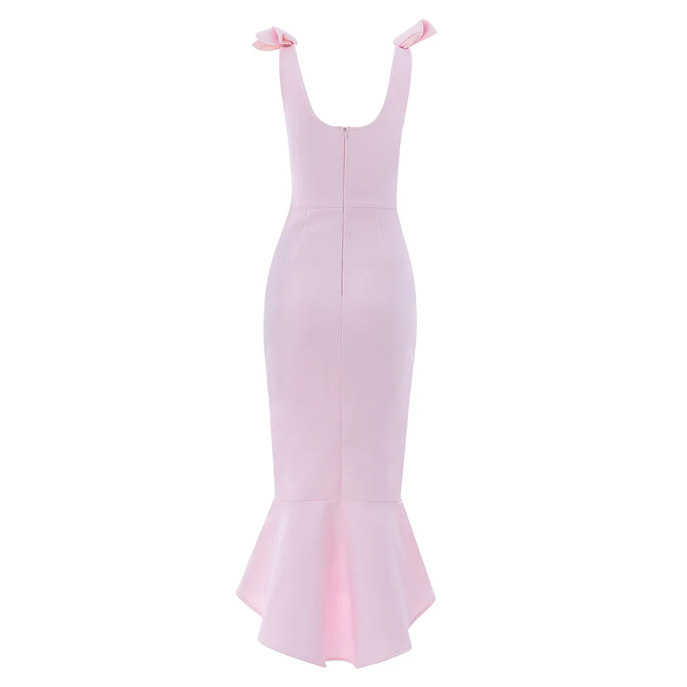 High Quality Sleeveless Pink Knee Length Rayon Bandage Dress Club Party Cute Dress
High Quality Sleeveless Pink Knee Length Rayon Bandage Dress Club Party Cute Dress