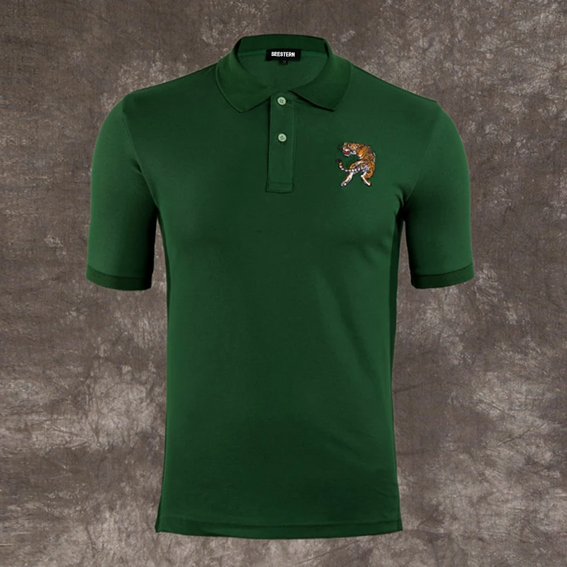 Seestern brand new men's polos Bead tiger Lapel Polo shirts man autumn short-sleeve embroidery tiger polo shirt casual
Seestern brand new men's polos Bead tiger Lapel Polo shirts man autumn short-sleeve embroidery tiger polo shirt casual