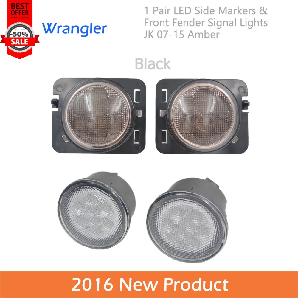 Free Shipping 1 Pair Black LED Front Fender Turn Signal Lights And 1 Pair LED Side Marker Lamps For Wrangler JK 2007~2015 Amber
Free Shipping 1 Pair Black LED Front Fender Turn Signal Lights And 1 Pair LED Side Marker Lamps For Wrangler JK 2007~2015 Amber