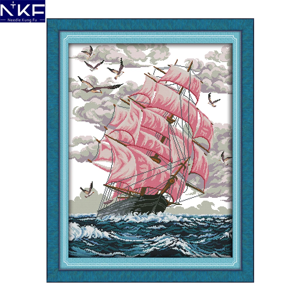 NKF Sail Away Pattern Counted Cross Stitch Handicraft 11CT 14CT DIY Kit Cross Stitch Kits Embroidery Needlework for home decor
NKF Sail Away Pattern Counted Cross Stitch Handicraft 11CT 14CT DIY Kit Cross Stitch Kits Embroidery Needlework for home decor