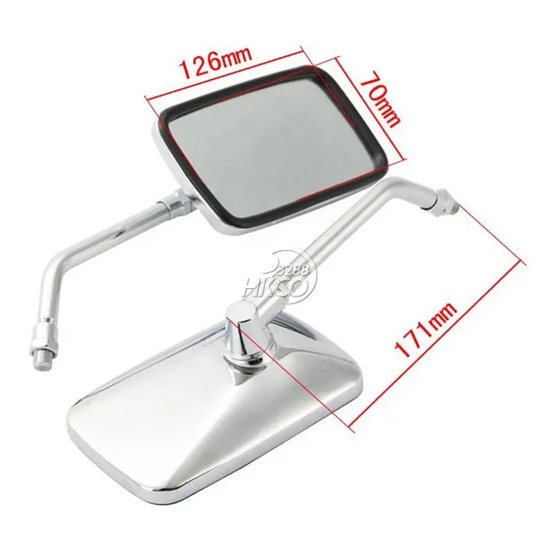 GZRIVERRUN Motorcycle Rearview Mirror Chrome Rectangle 10mm For Suzuki Kawasaki Honda ...
GZRIVERRUN Motorcycle Rearview Mirror Chrome Rectangle 10mm For Suzuki Kawasaki Honda ...