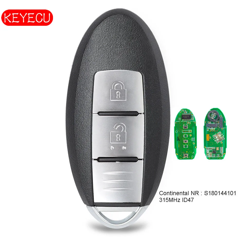 KEYECU Smart Remote Key Fob 2 Button FSK 315MHz PCF7953 Chip for Nissan Aatima X-trail P/N: S180144101
KEYECU Smart Remote Key Fob 2 Button FSK 315MHz PCF7953 Chip for Nissan Aatima X-trail P/N: S180144101