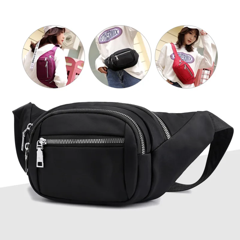 High Quality Women Nylon Fanny Pack Money Pouch Multi-Pocket New Fashion Sling Crossbody Chest Pack Female Waist Belt Bags
High Quality Women Nylon Fanny Pack Money Pouch Multi-Pocket New Fashion Sling Crossbody Chest Pack Female Waist Belt Bags