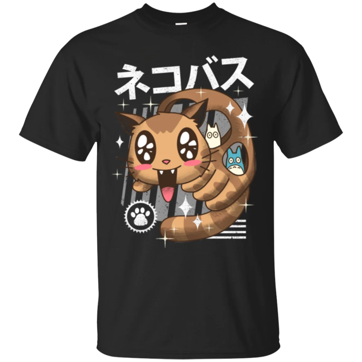 Новая мужская футболка с принтом PHIKING хлопковая Футболка Kawaii Nekobasu круглым