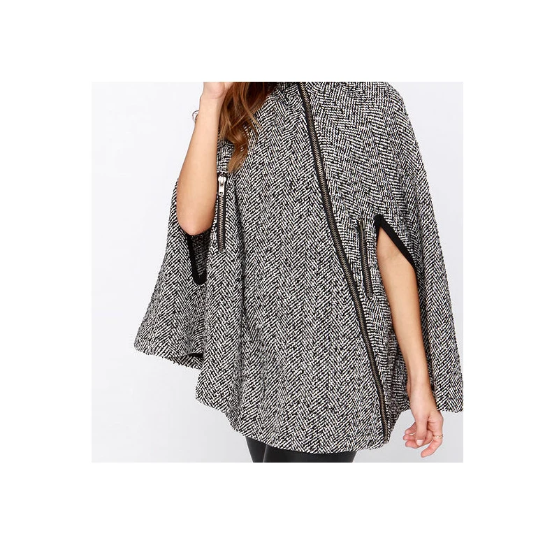 2019 new white wool & blended ladies coat coat autumn and winter fashion long poncho cloak British style cloak zipper clothes
2019 new white wool & blended ladies coat coat autumn and winter fashion long poncho cloak British style cloak zipper clothes