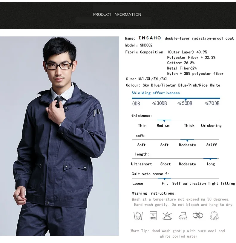 Genuine INSAHO radiation shielding clothes with hood for men & women,overalls for monitoring & control room,machine room.SHD005.
Genuine INSAHO radiation shielding clothes with hood for men & women,overalls for monitoring & control room,machine room.SHD005.