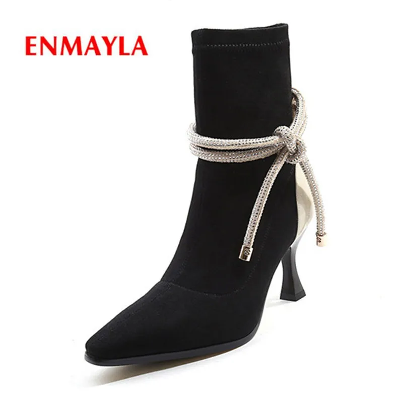 ENMAYLA/Новые модные и стильные 2020 новые модные женские замшевые туфли с острым носком на высоком каблуке; Кожаные женские ботильоны на тонком ...
ENMAYLA/Новые модные и стильные 2020 новые модные женские замшевые туфли с острым носком на высоком каблуке; Кожаные женские ботильоны на тонком ...