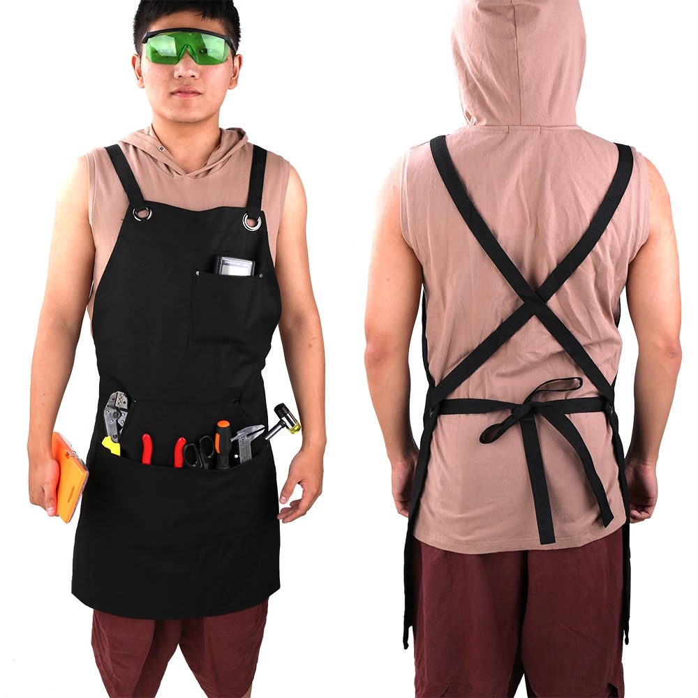 Portable Adjustable Canvas Work Apron with Multiple Pockets for Tools Storage Tool Container
Portable Adjustable Canvas Work Apron with Multiple Pockets for Tools Storage Tool Container