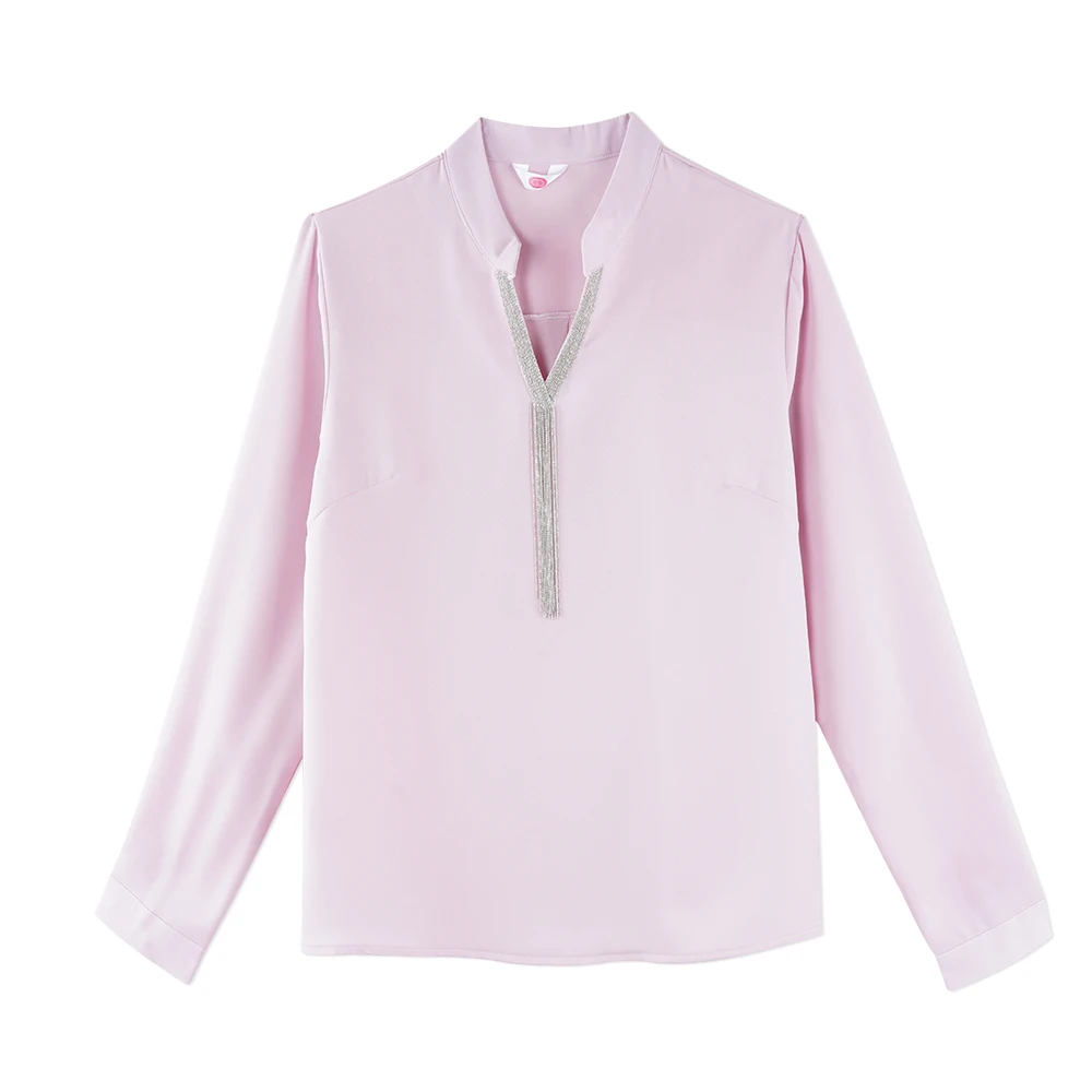 Neatie kiddie New 2019 Sping OL V-neck Chiffon Elegant Blouse Women Shirt Diamonds Female Pink Korean Style Tops Shirt
Neatie kiddie New 2019 Sping OL V-neck Chiffon Elegant Blouse Women Shirt Diamonds Female Pink Korean Style Tops Shirt