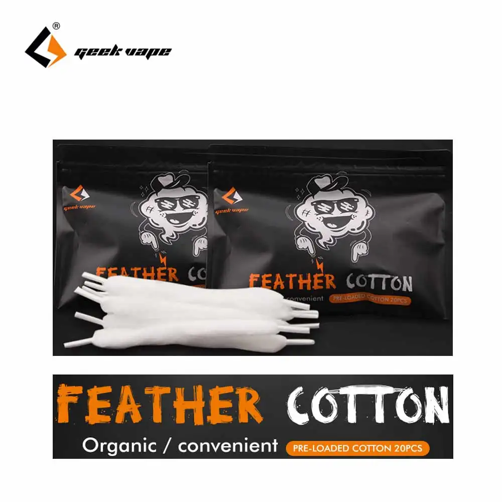 Geekvape Organic Cotton Geekvape Feather Cotton E-cigs Vape Accessories for RDA RTA RDTA Tank Atomizer DIY Cigarette Accessory
Geekvape Organic Cotton Geekvape Feather Cotton E-cigs Vape Accessories for RDA RTA RDTA Tank Atomizer DIY Cigarette Accessory