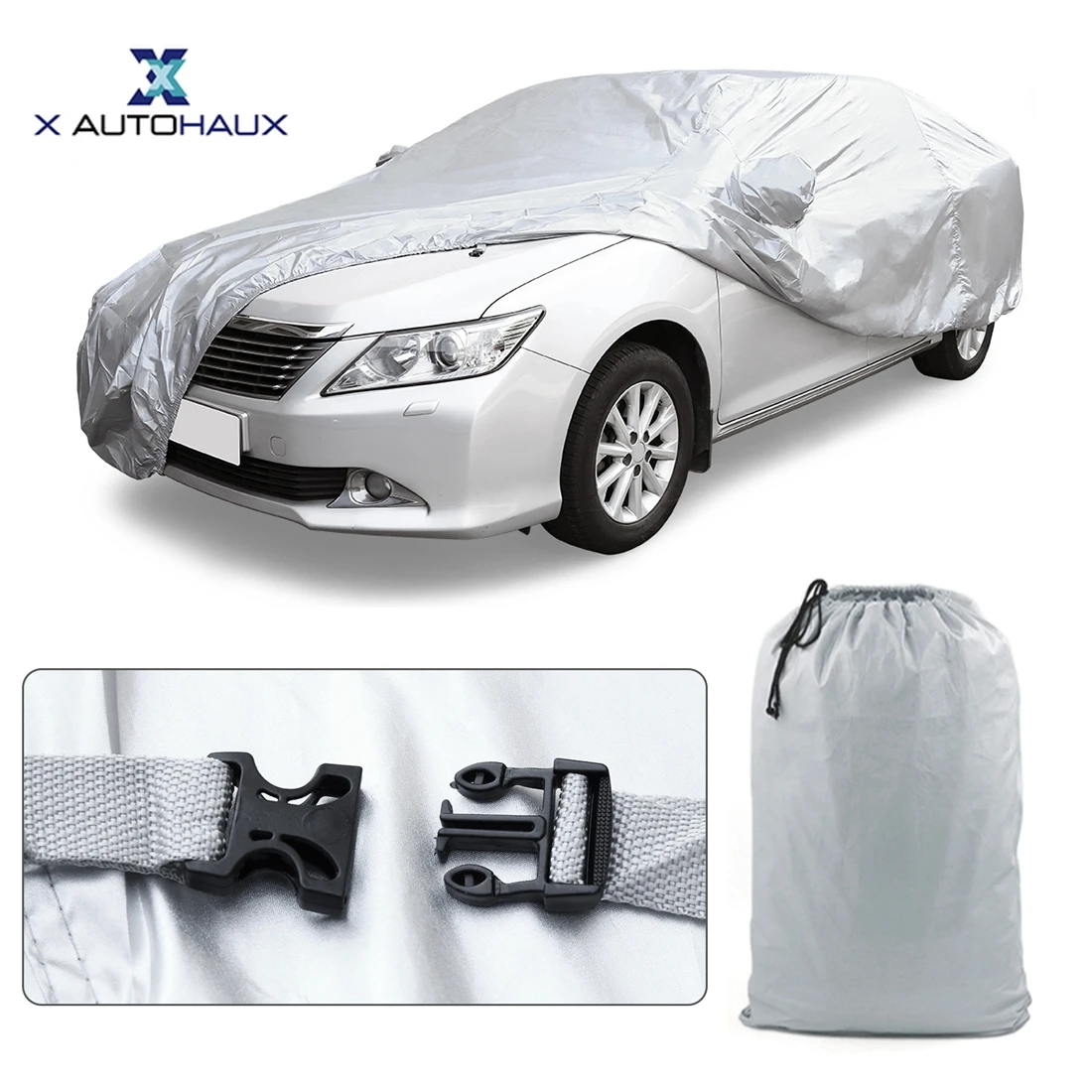 X Autohaux Universal Car Covers Waterproof Dust Rain Snow Heat Resistant Outdoor Sun UV Protection Covers for Car SUV Sedan Van
X Autohaux Universal Car Covers Waterproof Dust Rain Snow Heat Resistant Outdoor Sun UV Protection Covers for Car SUV Sedan Van