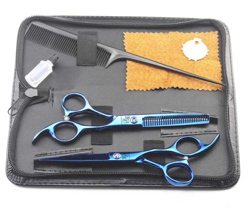 6.0 inch color unique hairdressing scissors set (flat cut + tooth cut + bag + + adjust piece comb) hair salon scissors set
6.0 inch color unique hairdressing scissors set (flat cut + tooth cut + bag + + adjust piece comb) hair salon scissors set