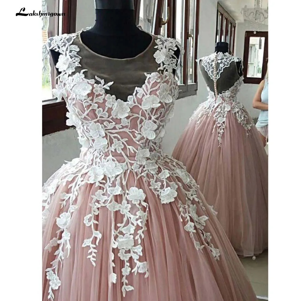 Dusty Pink Lace Wedding Dresses 2019 Appliques A-line Tutu Long Wedding Dresses Illsuion Back Button Vintage Vestido Formatura
Dusty Pink Lace Wedding Dresses 2019 Appliques A-line Tutu Long Wedding Dresses Illsuion Back Button Vintage Vestido Formatura