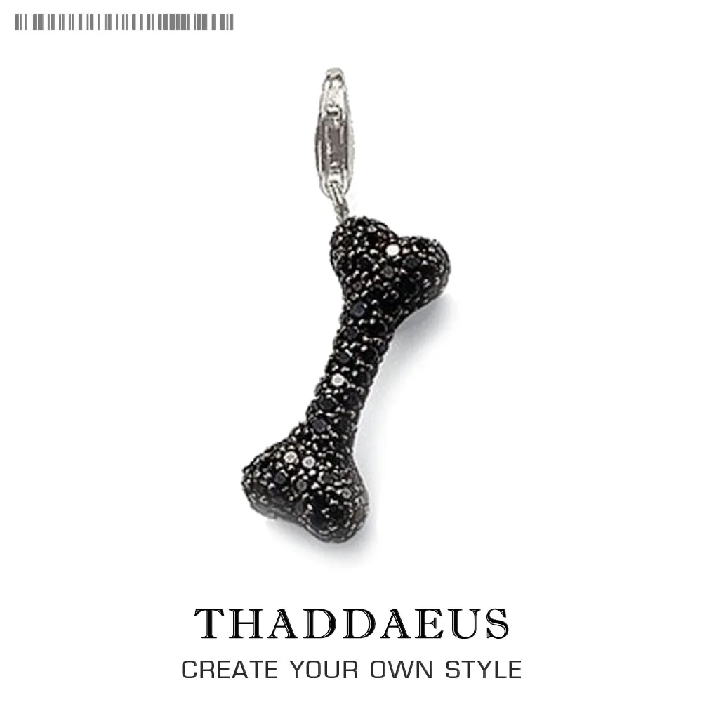 Black Zirconia Bone Charm Pendant Dog Treat Fit Bracelet Handmade European Europe style Fashion 925 Sterling Silver Jewelry
Black Zirconia Bone Charm Pendant Dog Treat Fit Bracelet Handmade European Europe style Fashion 925 Sterling Silver Jewelry