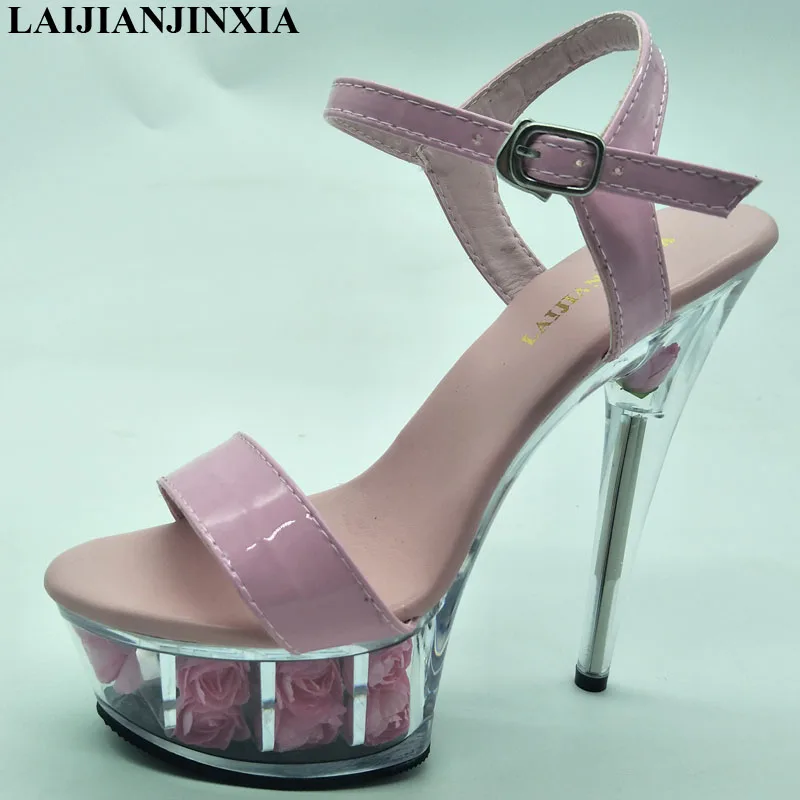 LAIJIANJINXIA New Elegant Ankle Strap Sweet Pink Flower Sole Design Women's Shoes 15CM High Heel Sandals, Wedding Shoes
LAIJIANJINXIA New Elegant Ankle Strap Sweet Pink Flower Sole Design Women's Shoes 15CM High Heel Sandals, Wedding Shoes