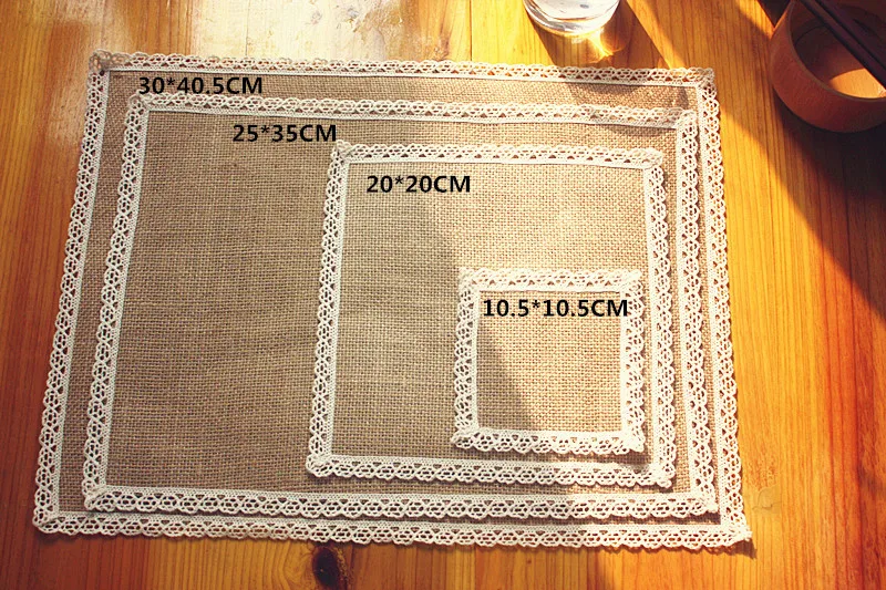 12Pcs 30*40cm Jute Cup Mat Burlap Placemat Coaster Rustic Wedding Centerpieces Vintage Wedding Decoration Burlap Wedding
12Pcs 30*40cm Jute Cup Mat Burlap Placemat Coaster Rustic Wedding Centerpieces Vintage Wedding Decoration Burlap Wedding