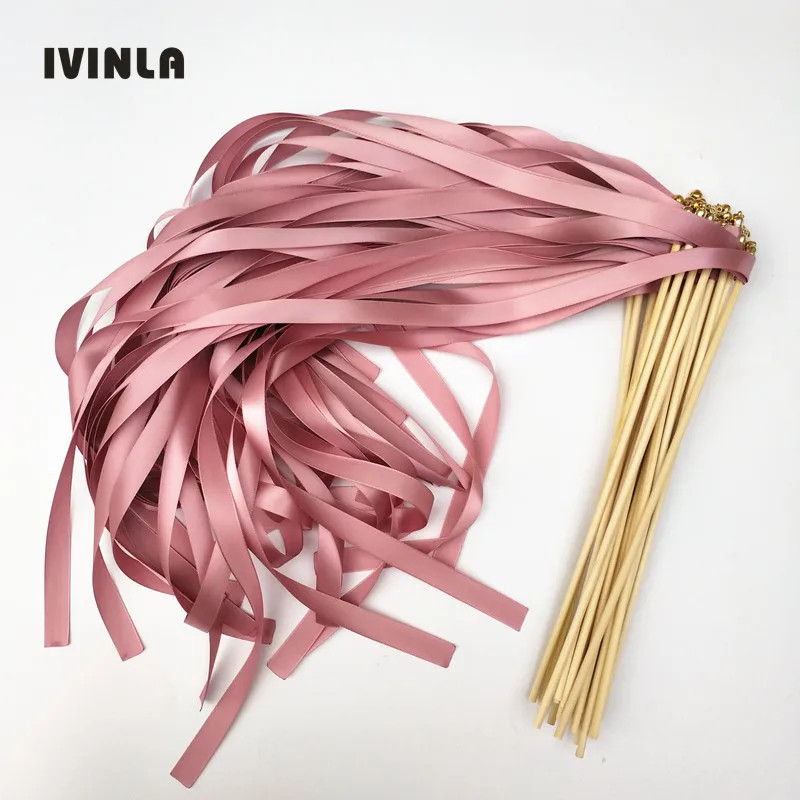 50pcs/lot dark pink wedding ribbon wands with gold bell ribbon Twirling Streamers,ribbon wish stick
50pcs/lot dark pink wedding ribbon wands with gold bell ribbon Twirling Streamers,ribbon wish stick