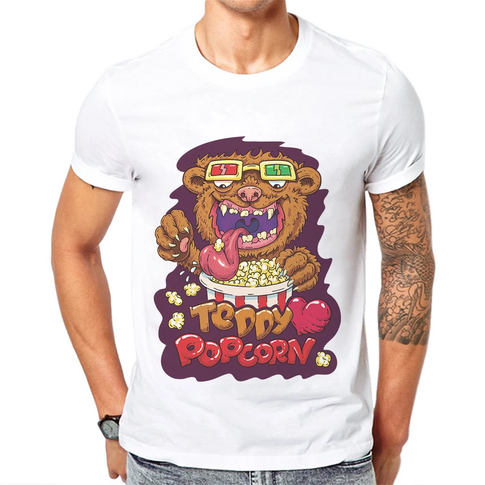 Latest Popular Funny Teddy Popcorn Design Men T Shirt Short Sleeve Cotton Bear Printed Cool Man Tee Shirts Brand Fashion Tops
Latest Popular Funny Teddy Popcorn Design Men T Shirt Short Sleeve Cotton Bear Printed Cool Man Tee Shirts Brand Fashion Tops