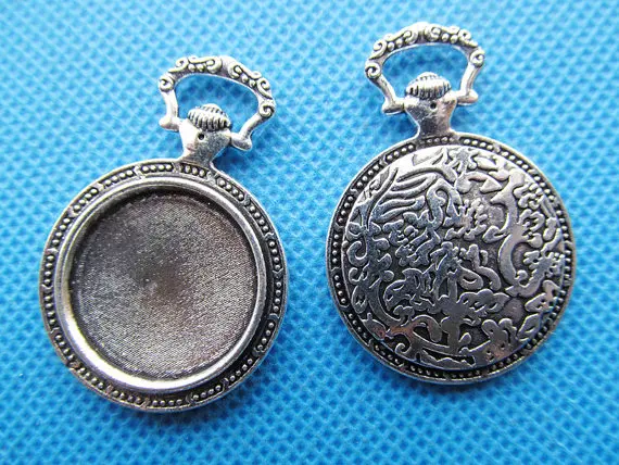 100 шт. античный серебряный тон/античная бронза Винтаж карманные часы Базовая