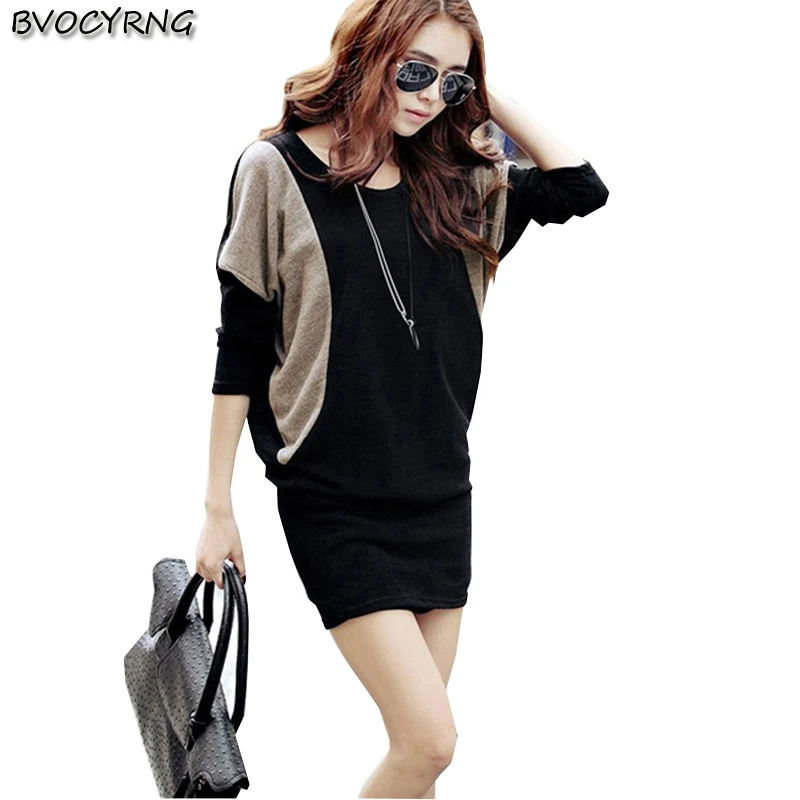2017 European Fashion Loose Big Yards Women Spring Autumn Dress Round Collar Bat Sleeve High-end Elegant Sexy sweet DressQ441
2017 European Fashion Loose Big Yards Women Spring Autumn Dress Round Collar Bat Sleeve High-end Elegant Sexy sweet DressQ441