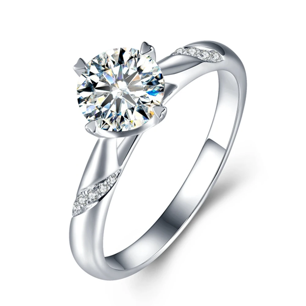 0.5ct лабораторные ромбовидные моиссаниты 4 зубца Solitairewith акценты обручальное