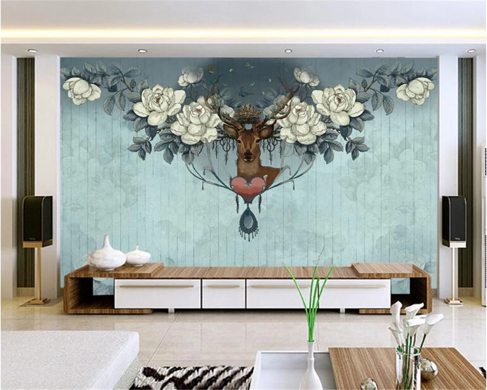 Beibehang Custom large wallpapers hand painted giraffe deer head 3D living room bedroom background wallpaper for walls 3 d
Beibehang Custom large wallpapers hand painted giraffe deer head 3D living room bedroom background wallpaper for walls 3 d