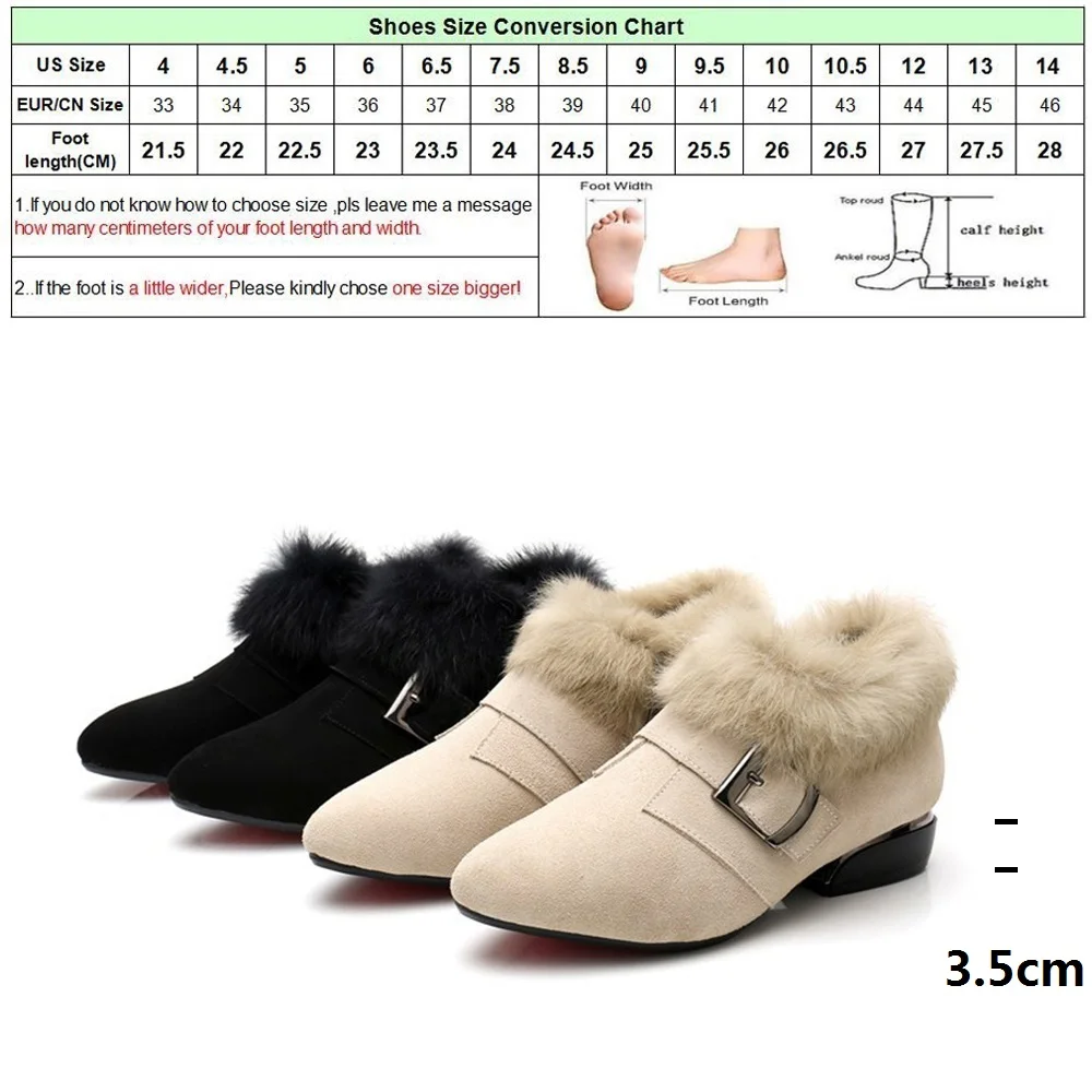 DRFARGO Shoes Women Winter Genuine Leather Real Fur top Warm Slip on Ankle Boots 3.5CM Low Heel Pointed Toe 029 Plus big size 43
DRFARGO Shoes Women Winter Genuine Leather Real Fur top Warm Slip on Ankle Boots 3.5CM Low Heel Pointed Toe 029 Plus big size 43