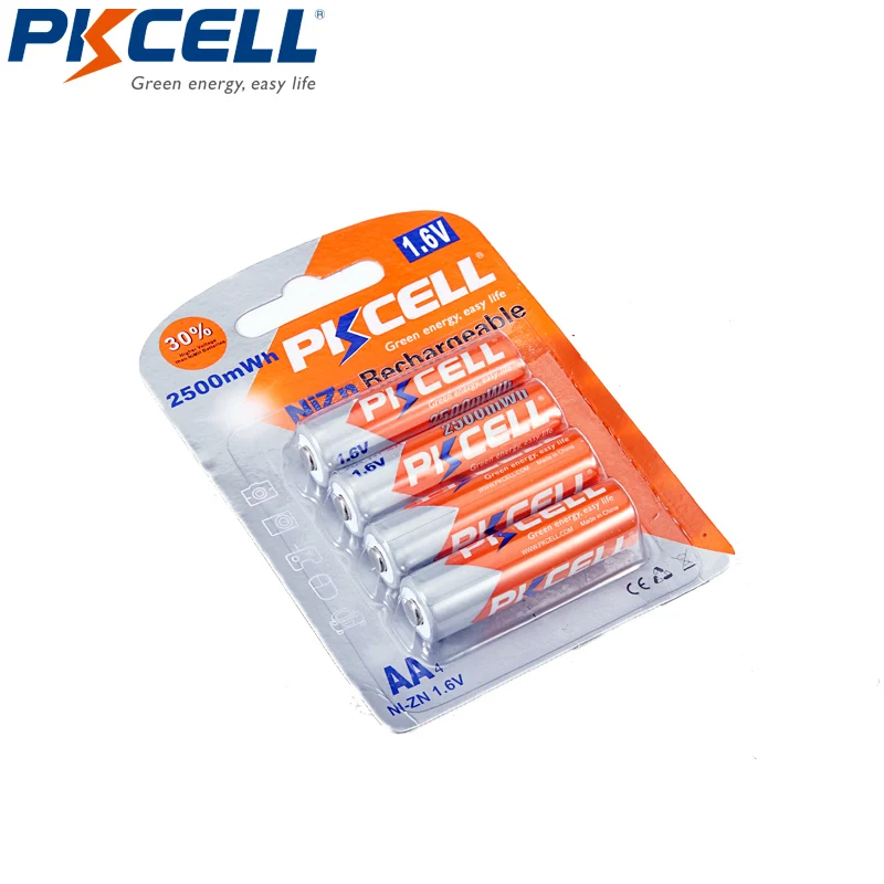 PKCELL 4Pcs NIZN AA Rechargeable Battery aa 2500mWh and 4Pcs ni-zn AAA Batteries aaa 900mWh 1.6v highest 1.8v
PKCELL 4Pcs NIZN AA Rechargeable Battery aa 2500mWh and 4Pcs ni-zn AAA Batteries aaa 900mWh 1.6v highest 1.8v