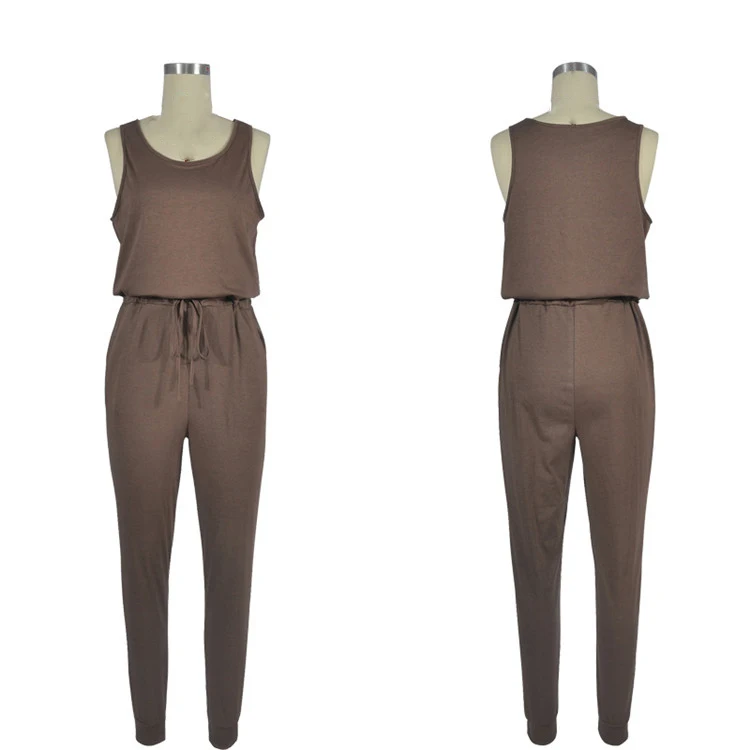 Casual Solid O-Neck Pocket Jumpsuit Women Fashion Sleeveless Trousers Loose Pants Offcie Lady Romper Female Streetwear Overalls
Casual Solid O-Neck Pocket Jumpsuit Women Fashion Sleeveless Trousers Loose Pants Offcie Lady Romper Female Streetwear Overalls