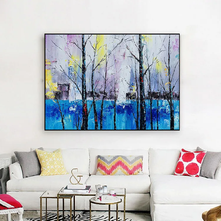 Handmade White birch thick knife abstract oil painting Abstract on Canvas Style Still Life Painting Picture Decor Oil Painting
Handmade White birch thick knife abstract oil painting Abstract on Canvas Style Still Life Painting Picture Decor Oil Painting