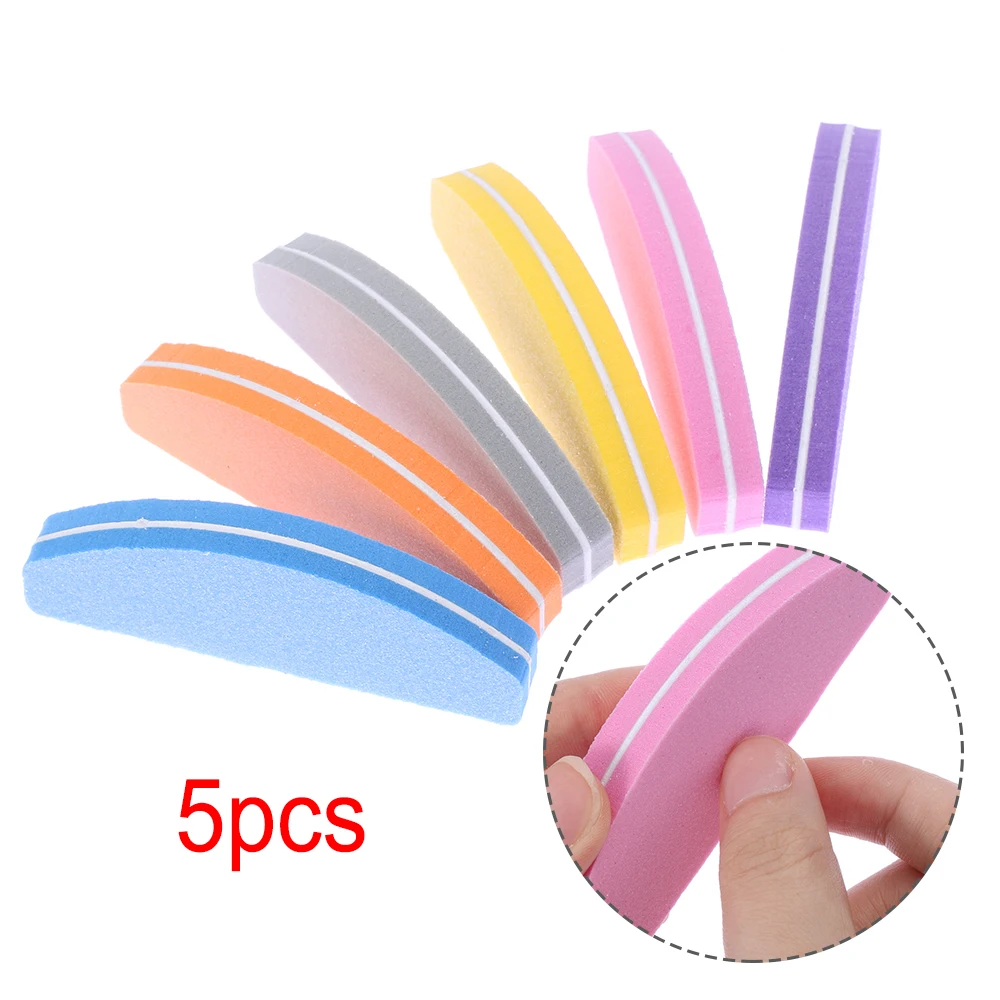 5PCS Half Moon Nail File 100/180 Sponge Mini Nail Buffer Block Files For UV Gel Polish Colorful Manicure Sanding Nail Art Tool
5PCS Half Moon Nail File 100/180 Sponge Mini Nail Buffer Block Files For UV Gel Polish Colorful Manicure Sanding Nail Art Tool