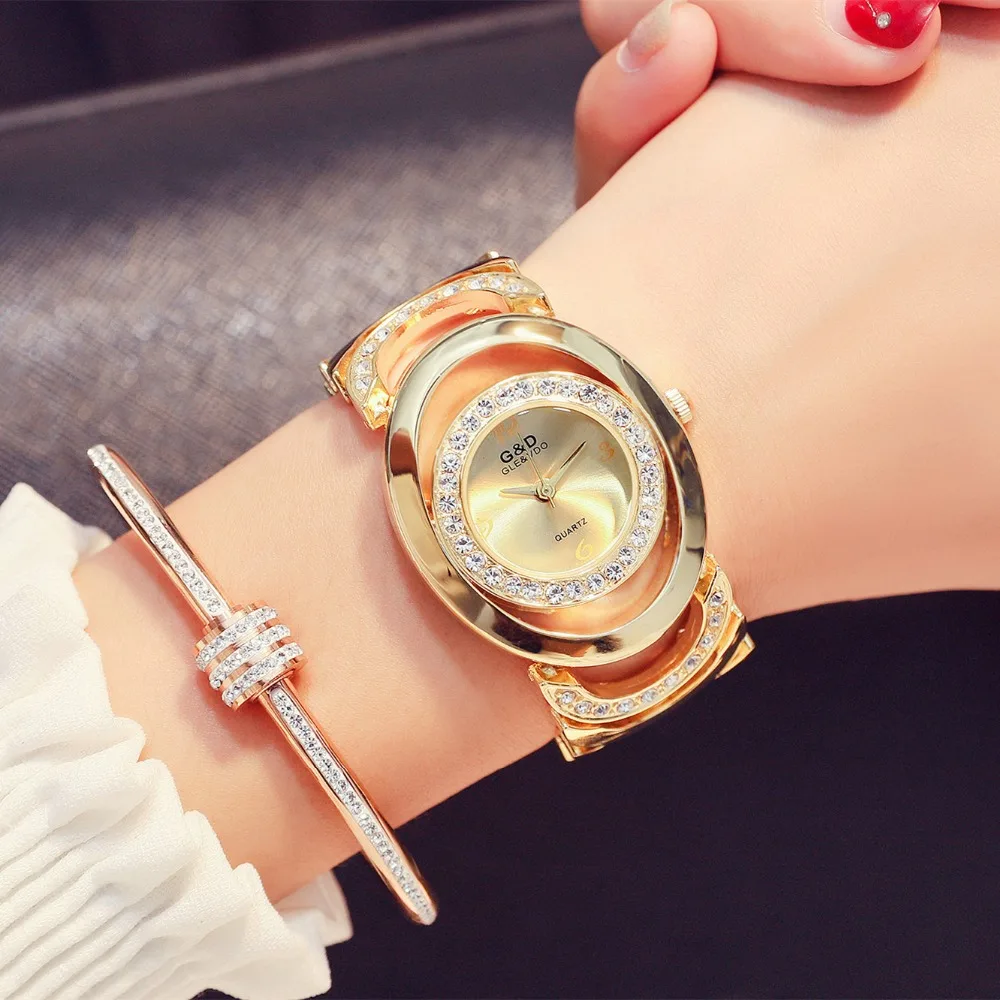G&D Famous Brand Luxury Womens Bracelet Watches Gold Ladies Watch Fashion Casual Quartz Wristwatches Reloj Mujer Montre Femme
G&D Famous Brand Luxury Womens Bracelet Watches Gold Ladies Watch Fashion Casual Quartz Wristwatches Reloj Mujer Montre Femme