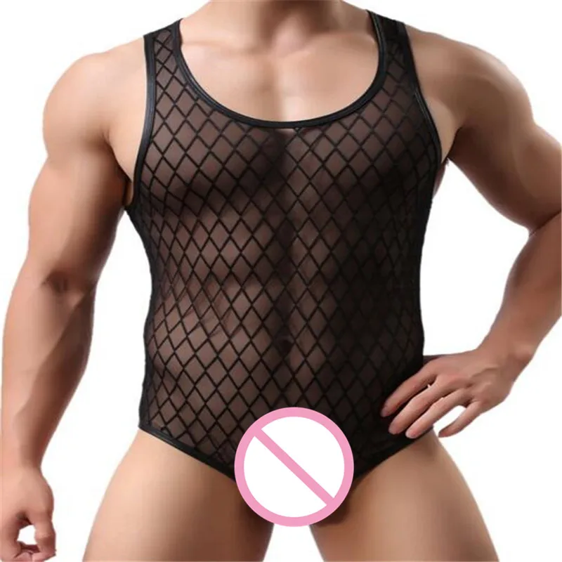 Men's Sexy Transparent Mesh Plaid BodySuit Singlet,Bodybuilding Bodywear,Men's Underwear
Men's Sexy Transparent Mesh Plaid BodySuit Singlet,Bodybuilding Bodywear,Men's Underwear