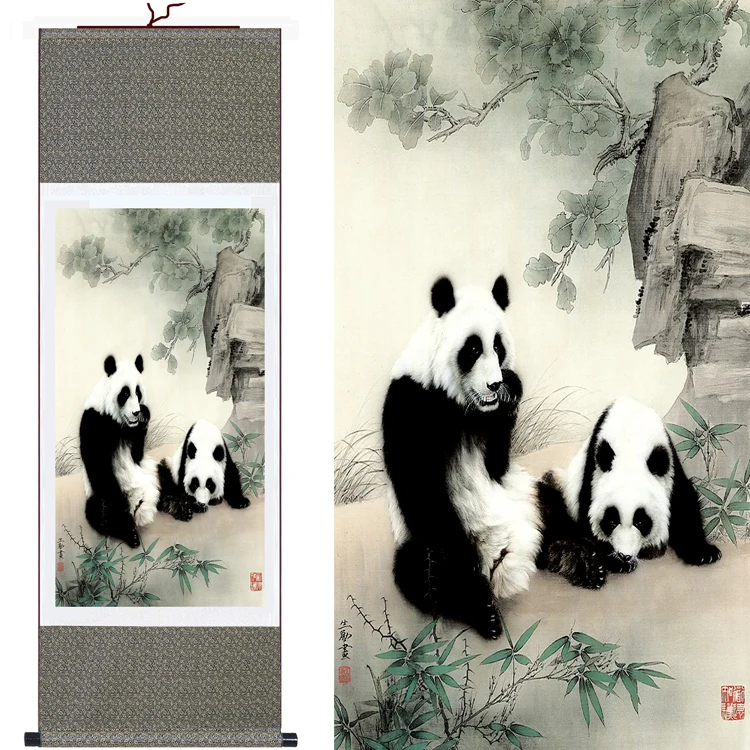 Fast Shipping!Silk Fabric HD Picture Paintings Cute Panda Chinese Painting Scrolls Modern Home Decor Bedroom Art Wall Decorative
Fast Shipping!Silk Fabric HD Picture Paintings Cute Panda Chinese Painting Scrolls Modern Home Decor Bedroom Art Wall Decorative