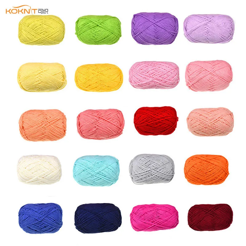 KOKNIT пряжа для ручной вязки Детская молочная хлопковая волокно бархатная ручная